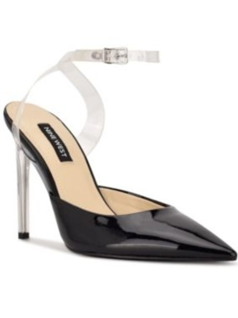 Nine West Sparkea Ankle Strap Pumps Black Size 9 NWT